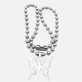 Butterfly Stainless Steel Pendant Necklace