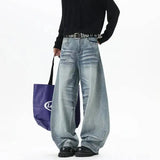 Korean Style Washing Moustache Effect Denim Jeans