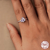 Exquisite Zirconia Iris Flower Gold Ring