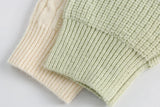 Contrasting Color Round Neck Casual Knitted Sweater