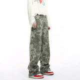 Effortless Hip Hop American Style Leopard Jeans