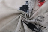 Artistic Vintage Washed Splatter Paint Jeans