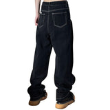 Spliced Baggy Jeans