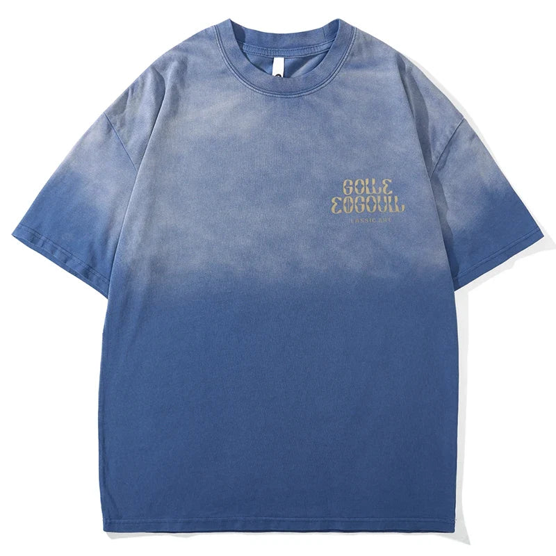 Vintage Oversize Gradient Wash Hip T-Shirt