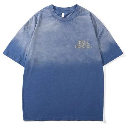 Vintage Oversize Gradient Wash Hip T-Shirt