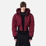 Versatile Thickened Elastic Waist Hooded Puffer Jacket