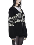 Halloween Retro Skulls & Ghosts Sweater