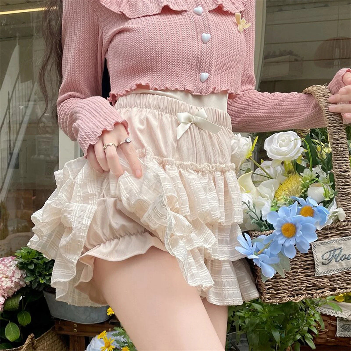 Coquette Ruffled Tiered Skirt