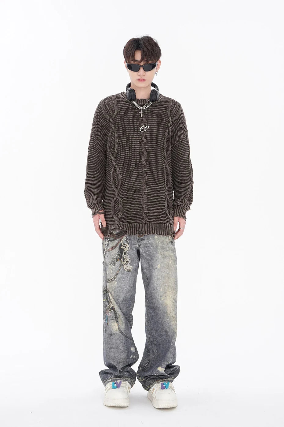 Twisted Cable Knit Sweater