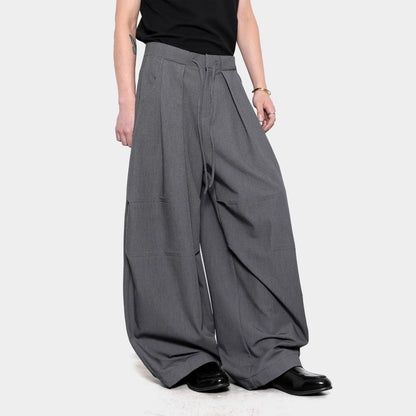 Retro Thin Wide Leg Casual Pants
