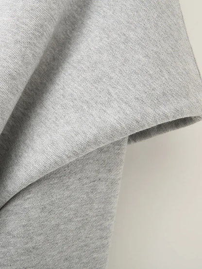 Pleated Casual Loose Pullover Sweatshirt