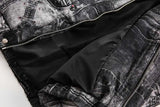 Minimalist Graffiti Printed Loose Hip Hop Jacket
