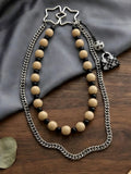 Handmade Acrylic Beads Stainless Steel Waist Chain
