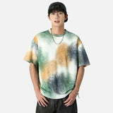 Trendy Tie Dye Ripped Hole Short Sleeve T-Shirt
