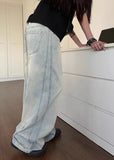 Aesthetic Hip Hop Wide Leg Denim Jeans