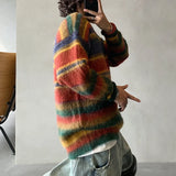 Korean Style Striped Hip Hop Knit Sweater