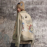 Breathable Chines Style Oversized Patchwork Denim Jacket