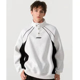 Y2K Streetwear High Collar Casual Long Sleeve Sweatshirt