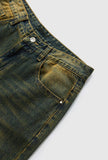 Vintage Washed Flare Denim Pants