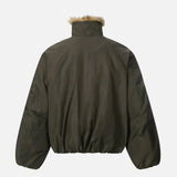 Retro Thick Quilted Fur Collar Jacket