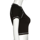 Y2K Slim Vintage Crop Top