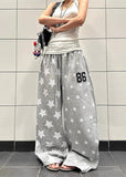Trendy Oversized Star Wide Leg Sweatpants