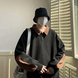 Y2K Warm Loose Half Zipper Sweatshirt