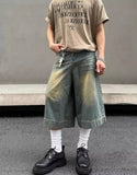 American Style Hip Hop Wide Leg Denim Jorts