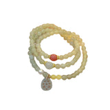 Natural Hetian Jade Agate Lotus Bracelet