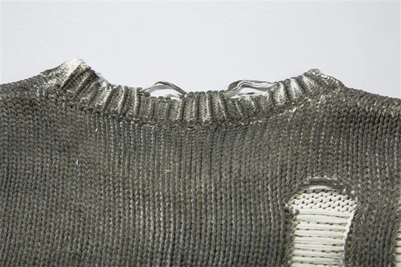 Vintage Distressed Loose Knitwear Sweater