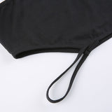 Sleeveless Skinny Black Women's Top