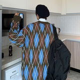 Argyle Oversized Cardigan