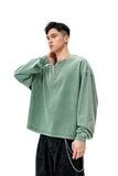 Long-sleeved Solid Color Oversized T-Shirt