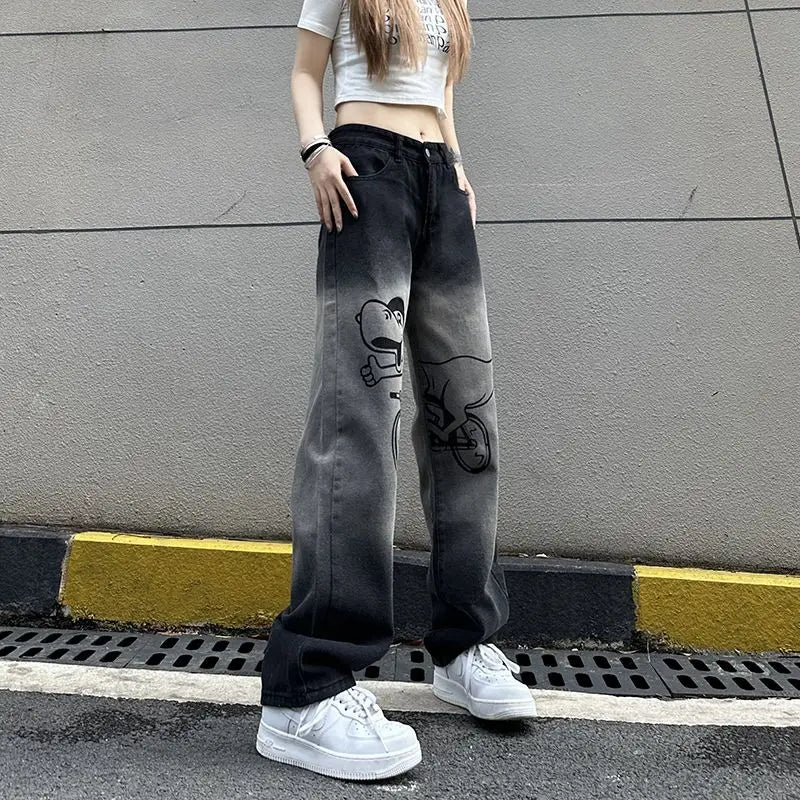 Cozy Cool Gradient High Waist Denim Jeans
