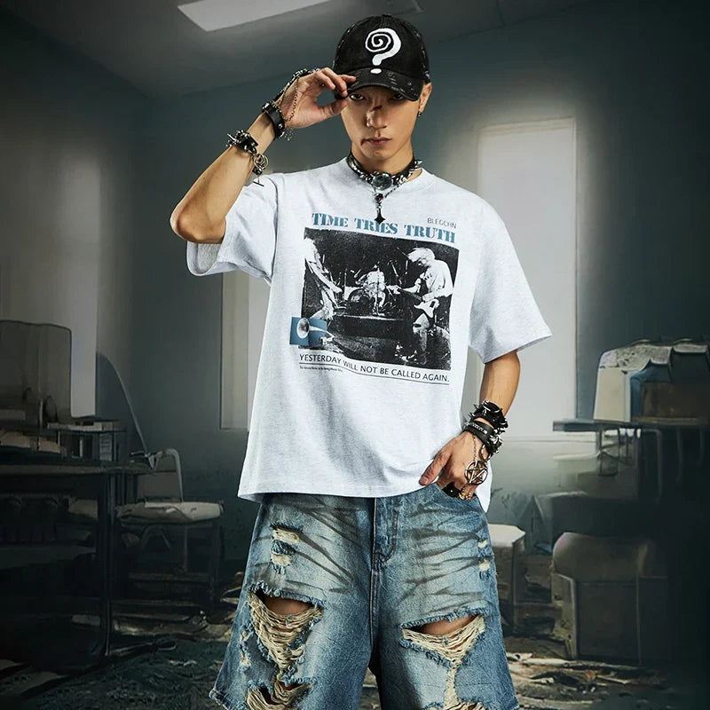 Flattering Stylish Printed Short Sleeve T-Shirt