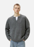 Streetwear 3D Cable Stitch Design Knitted Sweater