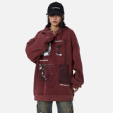 Y2K Oversized Hip Hop Couple Loose Hoodie