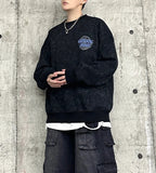 American Style Hip Hop Foam Print Sweatshirt