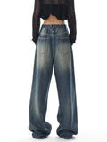 Vintage Chic Slim Button High Jeans
