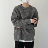 Y2K Cozy Fuzzy Knit Solid Color Sweater