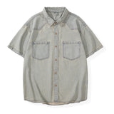 Vintage Retro Lightweight Casual Loose Denim Shirt