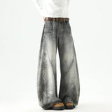 Durable American 3D Print Wide-Leg Jeans