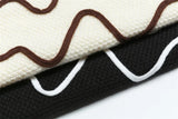Oversized Wave Pattern Knit Jumper Sweater