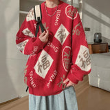 Cozy Chinese Blessing Christmas Knit Sweater