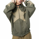 Star Print Gothic Aesthetic Long Sweatshirt