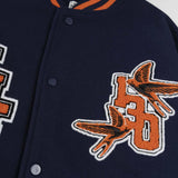 Men Essential Patchwork Baseball Varsity Jacket