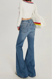 Retro High Waist Flared Light Jeans
