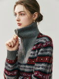 Cozy Vintage Half Zipper Casual knitwear Sweater