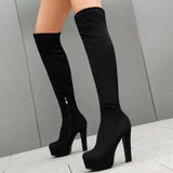 Winter Sexy Zip Detail High Heels Boots