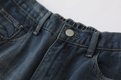 Y2K Vintage Spider Graphic Shorts
